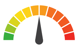 cybersecurity news represented by a gauge indicating moderate risk  & New Breach News Week in Breach