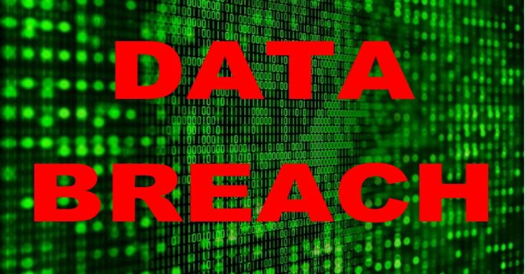 2020 data breach statistcs represented by the words data breach in red on a green and black background