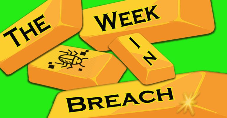the wwek in breach illustrated by four gold bars that read "the week in breach."